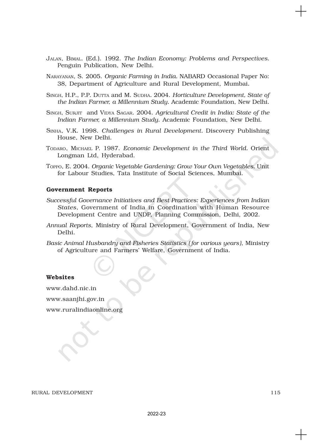 NCERT Book for Class 11 Economics (Indian Economics) Chapter 6 Rural Development - Page 17