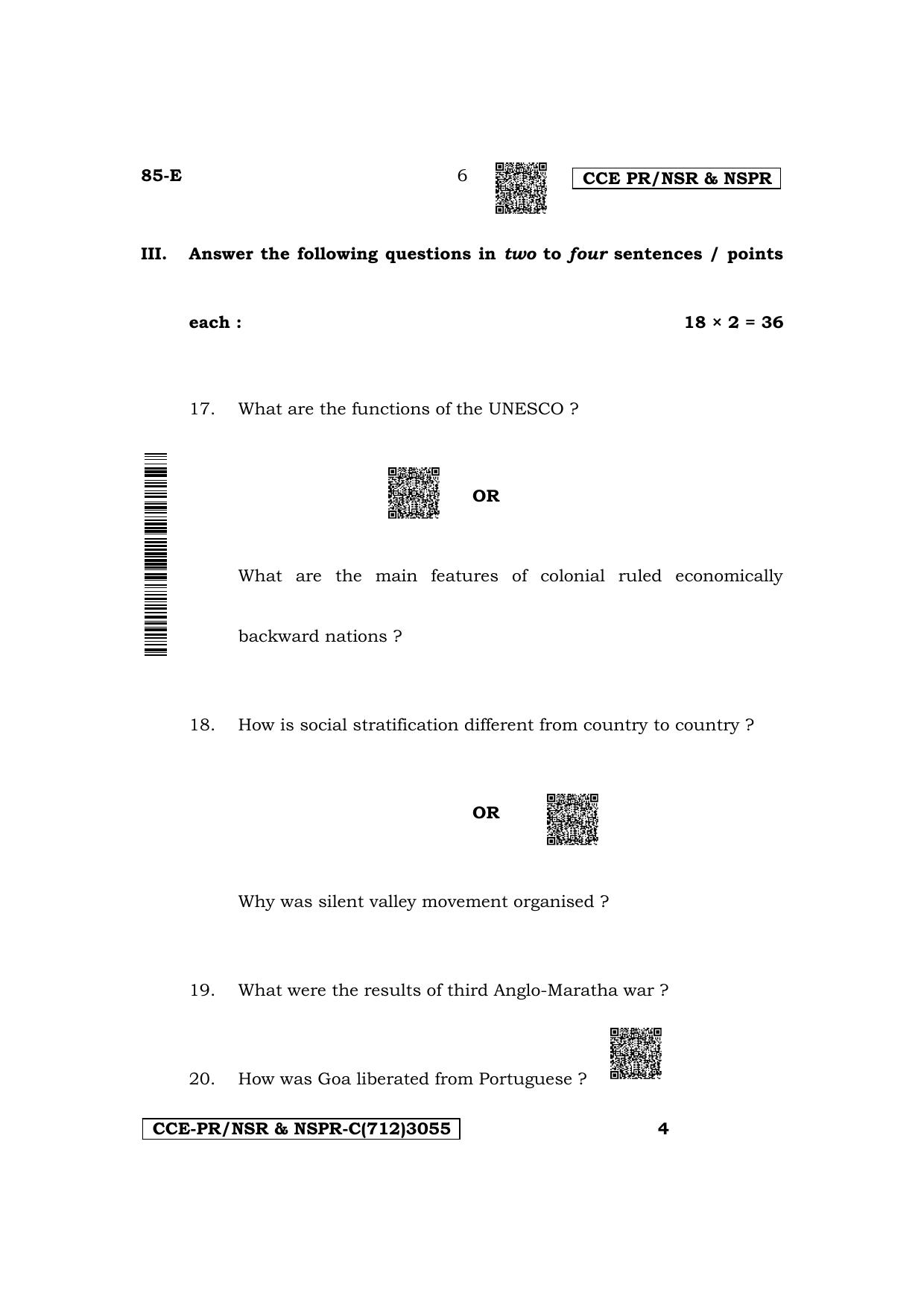 Karnataka SSLC Social Science (English Medium) Supplementary Exam Question Paper 2023 (C Version) - Page 6