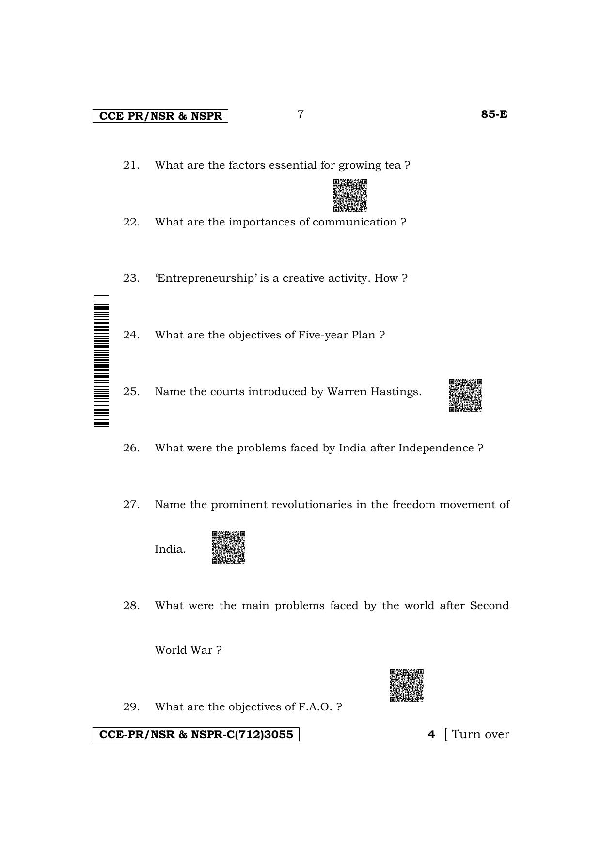 Karnataka SSLC Social Science (English Medium) Supplementary Exam Question Paper 2023 (C Version) - Page 7