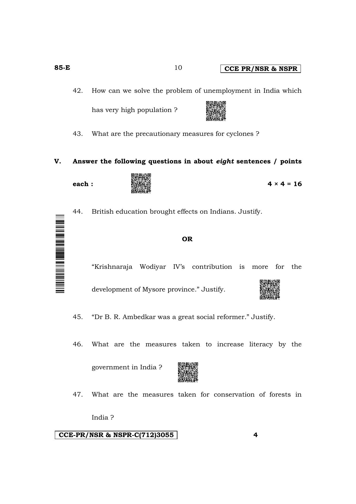 Karnataka SSLC Social Science (English Medium) Supplementary Exam Question Paper 2023 (C Version) - Page 10
