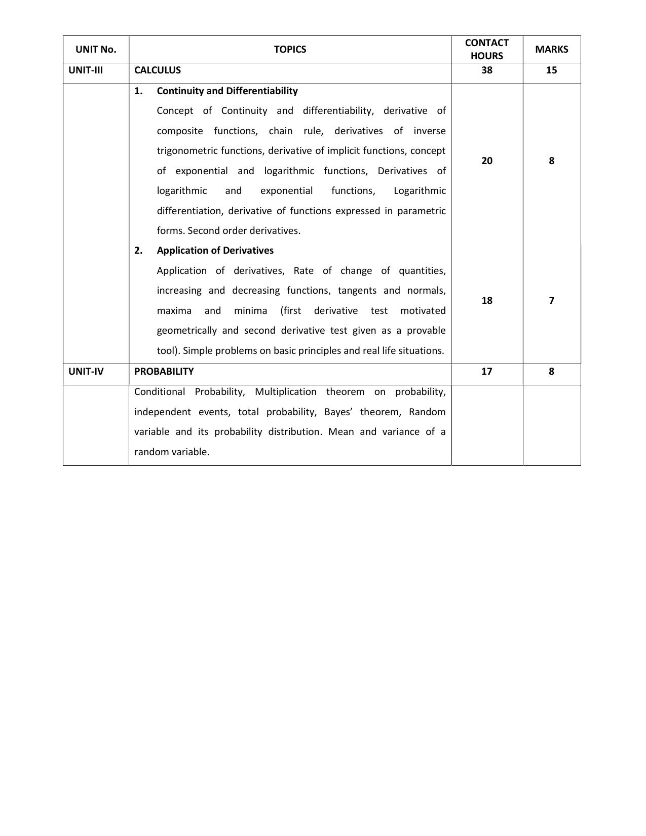 WBCHSE Class 11 & 12 Syllabus for Mathematics (MATH) (SET III) - Page 8