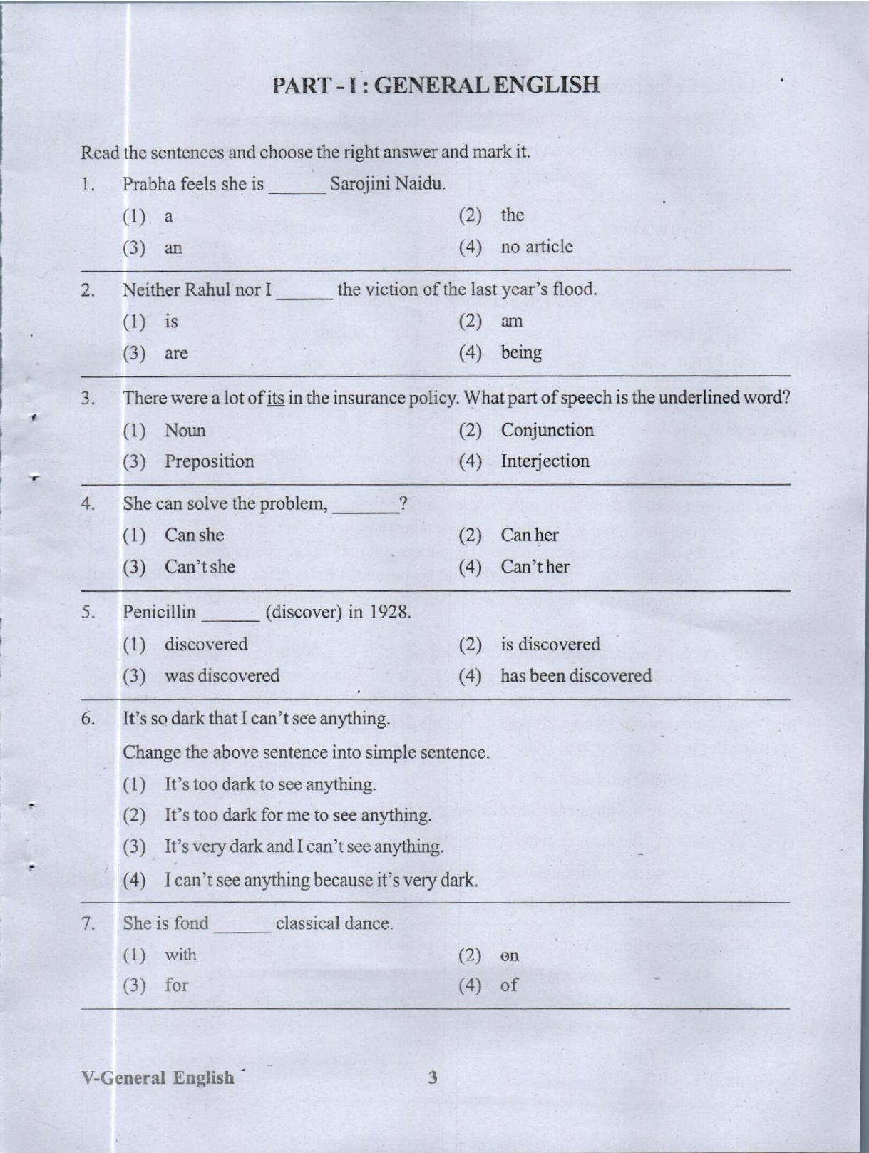 APRDC CET 2023 B.com E&T Model Paper - Page 2
