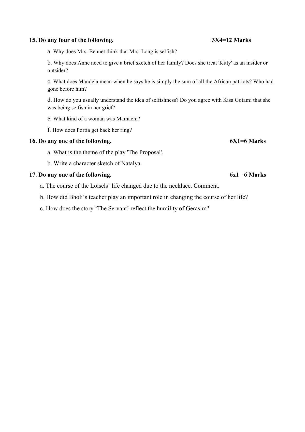 JKBOSE Class 10 English Model Question Paper 2023 - Page 7