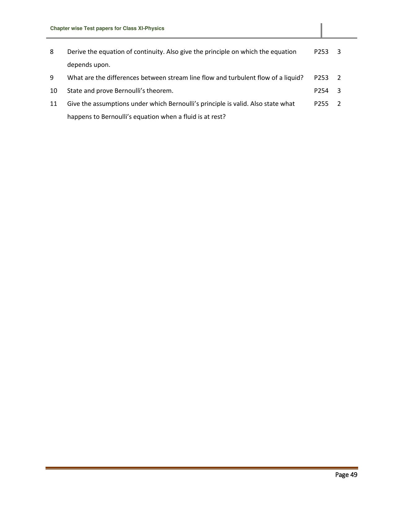 CBSE Worksheets for Class 11 Physics Mechanical Properties of Fluids Assignment 3 - Page 2