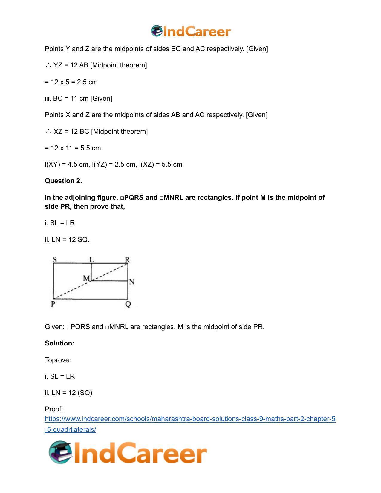 Maharashtra Board Solutions Class 9-Maths (Part 2): Chapter 5.5- Quadrilaterals - Page 3