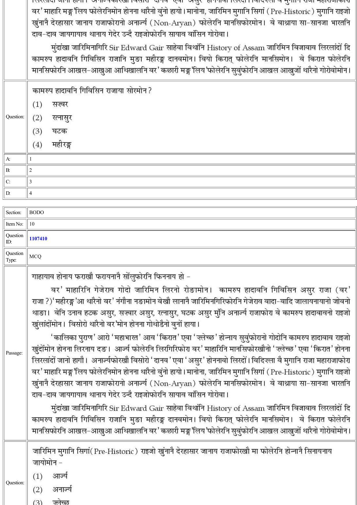 CUET 2022 Question Paper of Bodo - Page 8