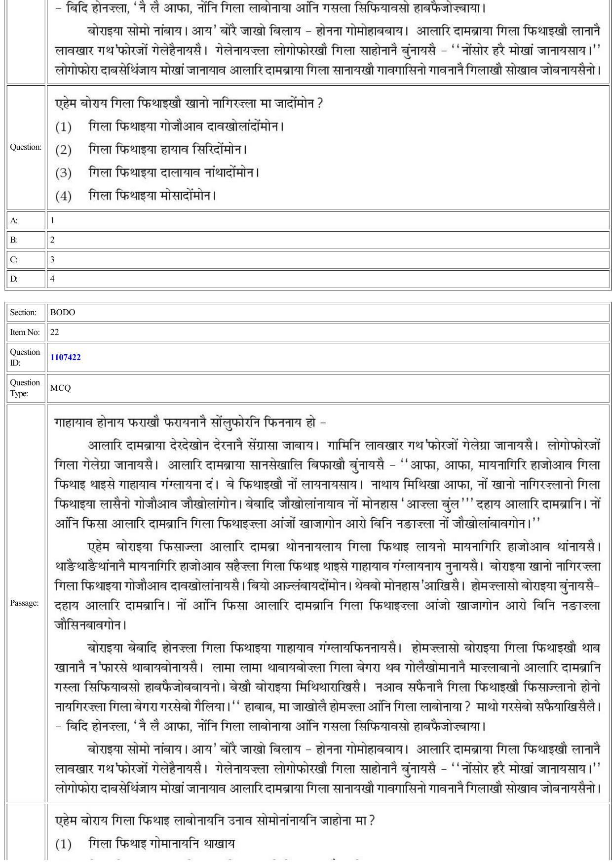 CUET 2022 Question Paper of Bodo - Page 18