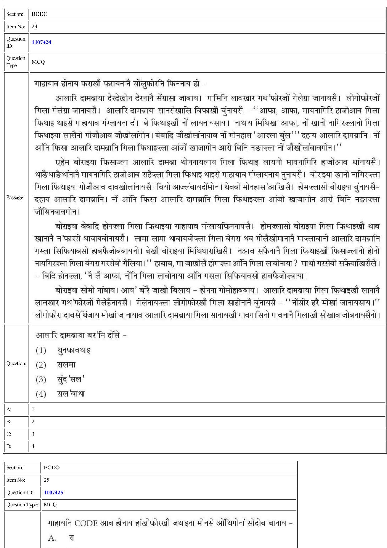 CUET 2022 Question Paper of Bodo - Page 20