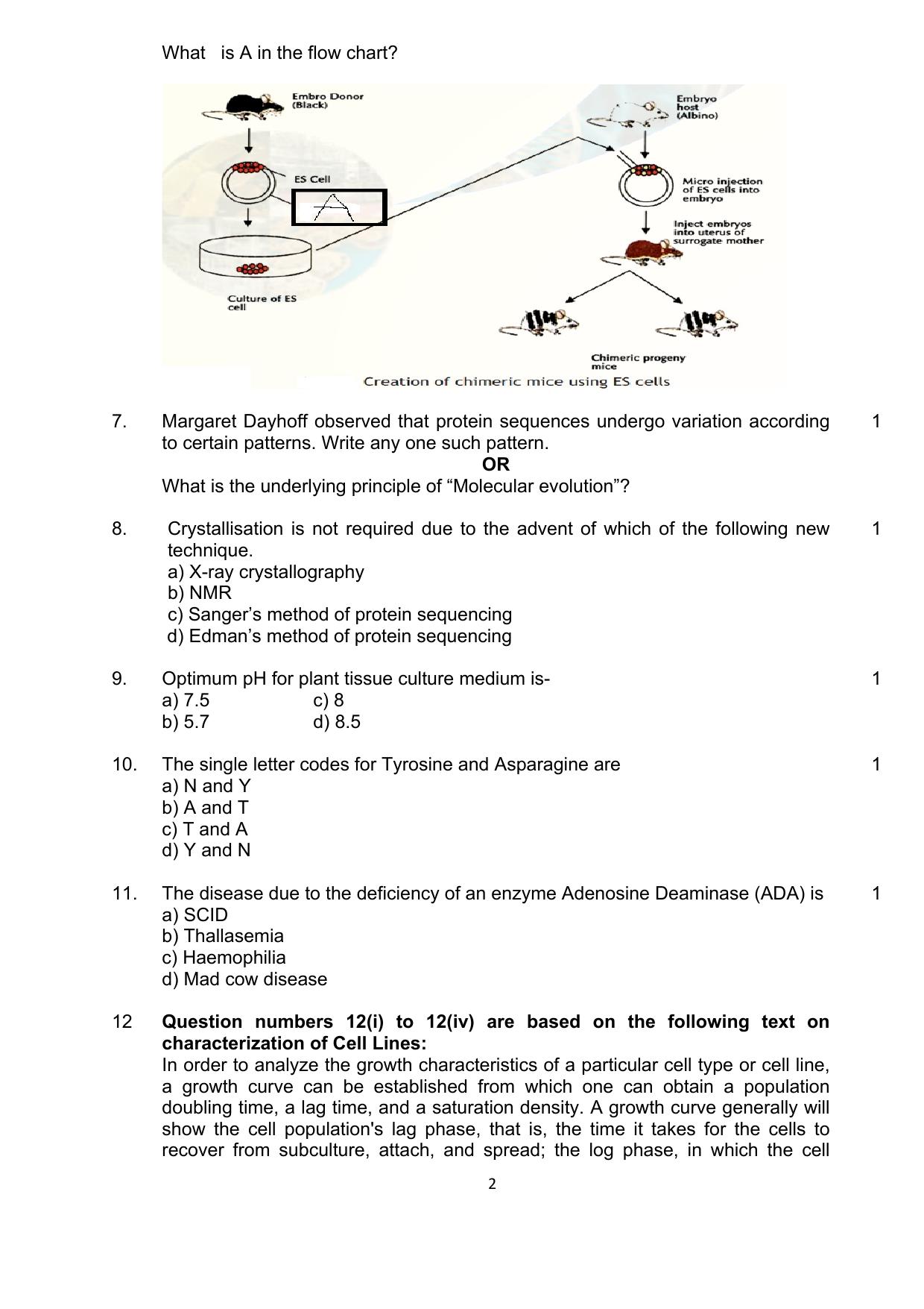 CBSE Class 12 Biotechnology Skill Education-Sample Paper 2019-20 - Page 2