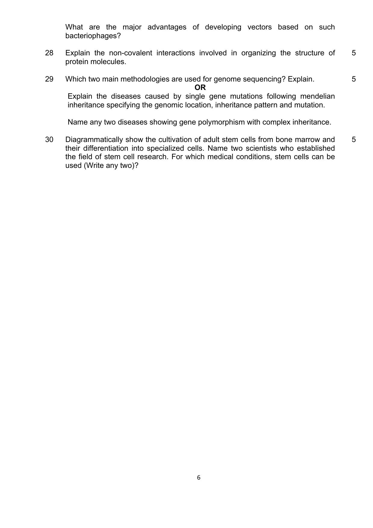 CBSE Class 12 Biotechnology Skill Education-Sample Paper 2019-20 - Page 6