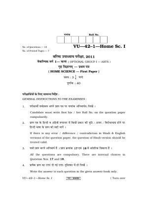 RBSE Home Science – I 2011 Varishtha Upadhyay Question Paper