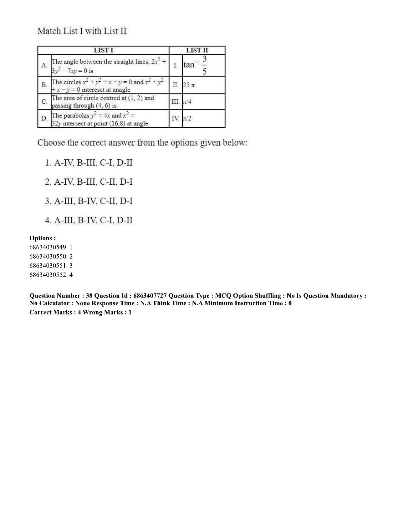 CUET PG 2023: SCQP09 – Computer Science, Information Technology (Eng.)-shift 2 (07-06-2023) Question Paper - Page 41