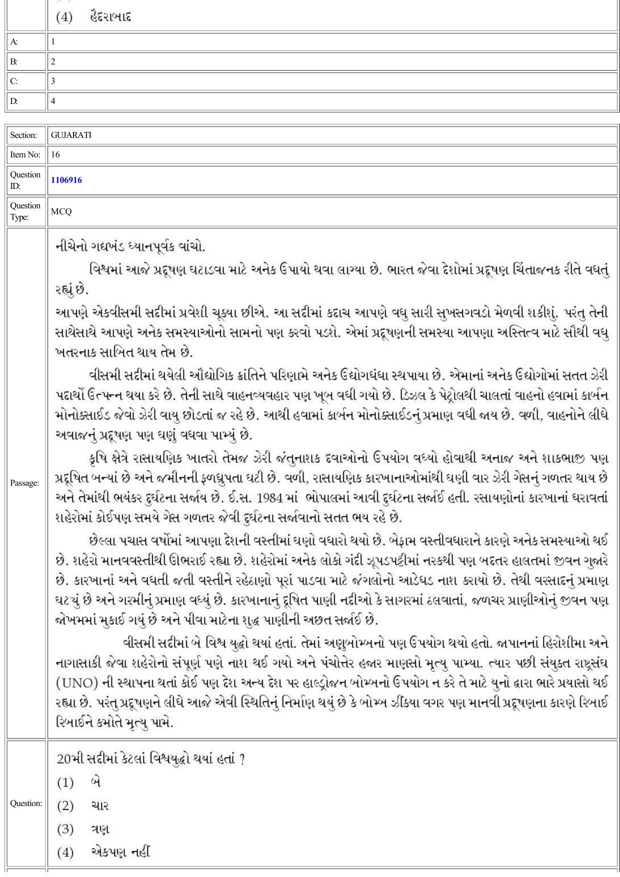 CUET 2022 Question Paper of Gujarati - Page 15