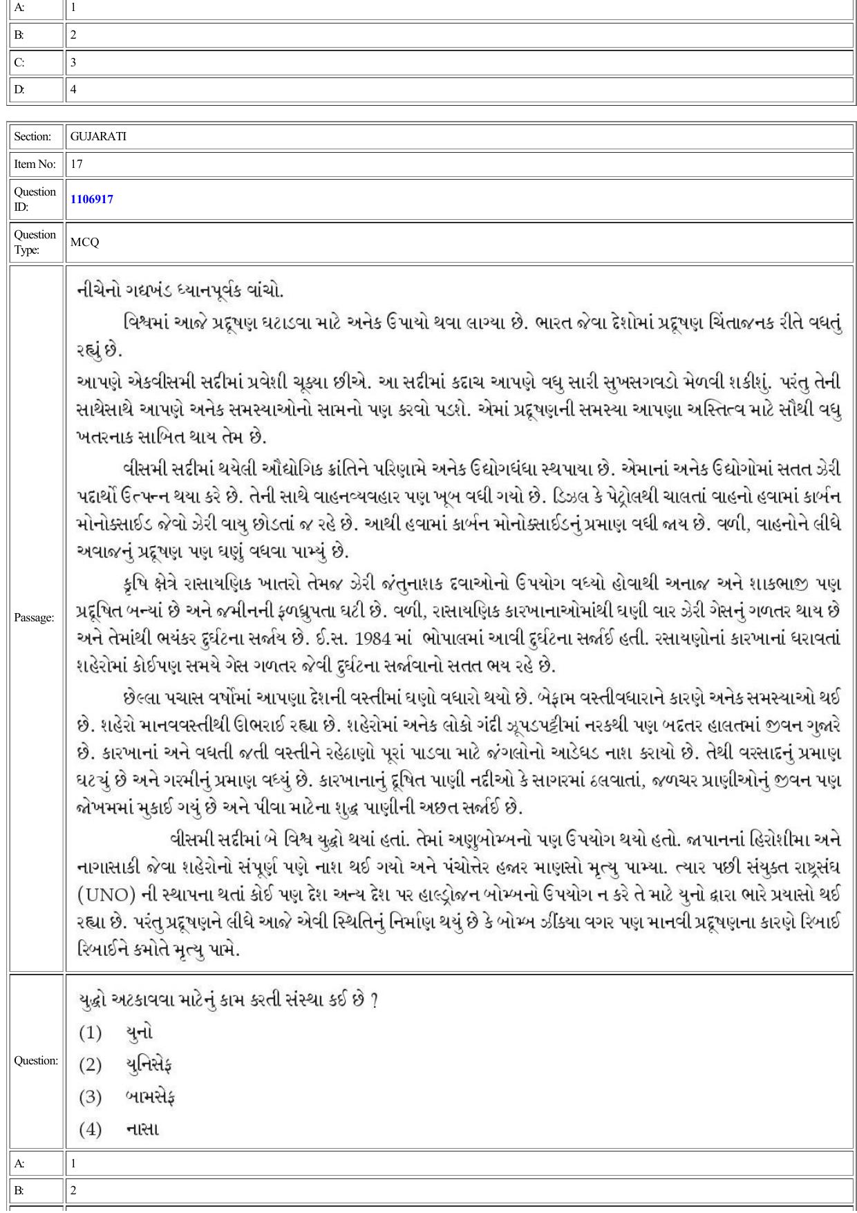 CUET 2022 Question Paper of Gujarati - Page 16
