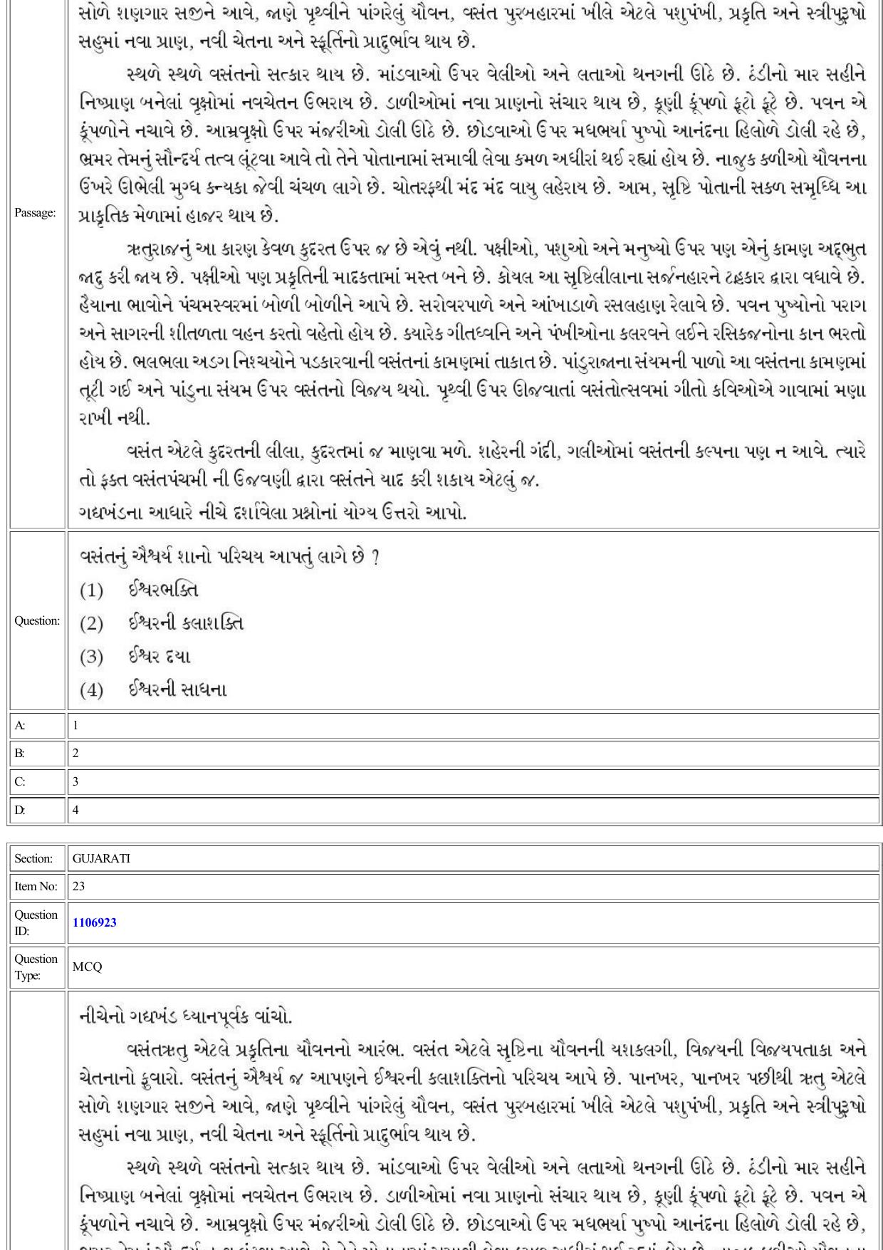 CUET 2022 Question Paper of Gujarati - Page 21