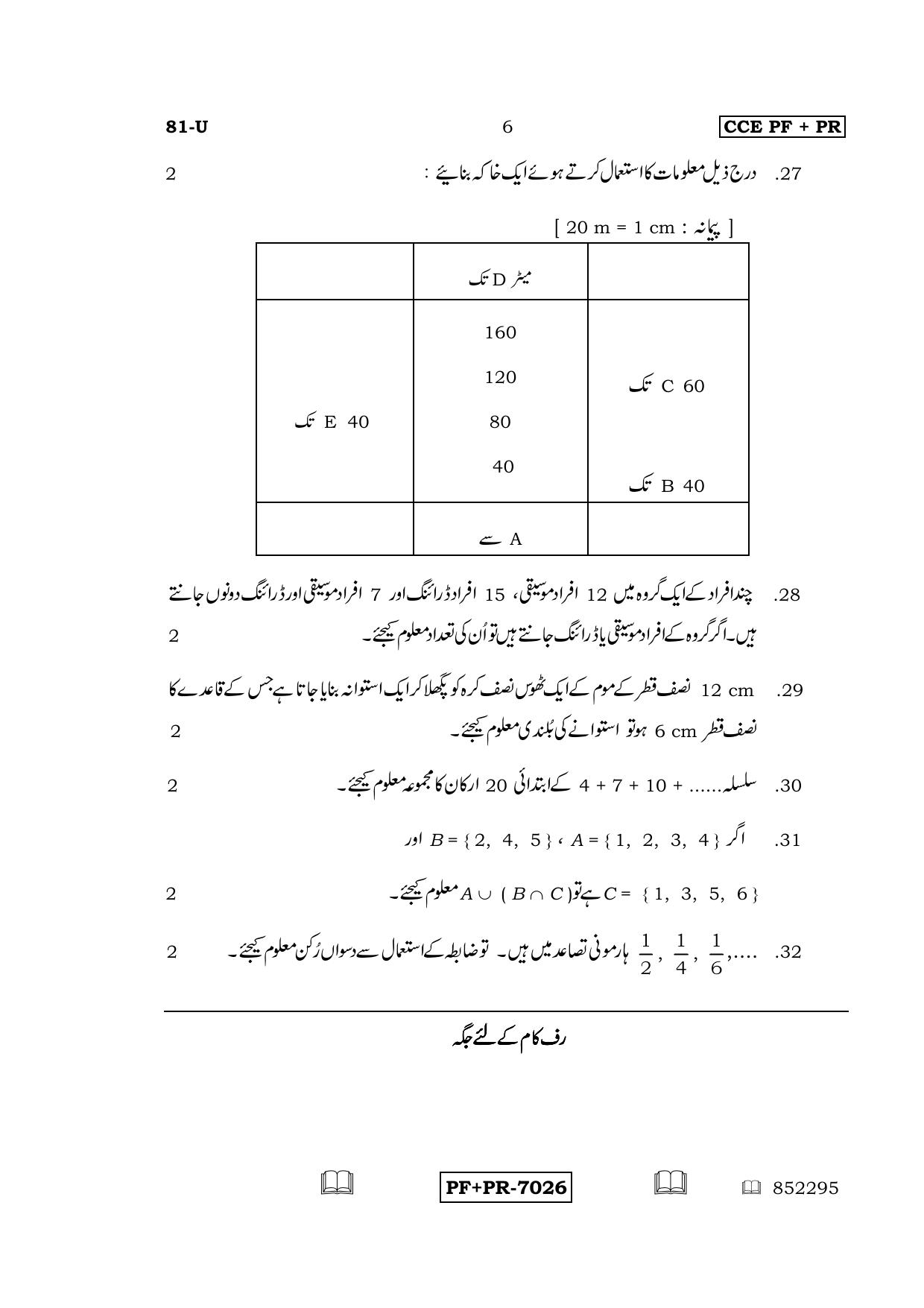 Karnataka SSLC Maths - URDU (81-U CCE PF_PR_m6) April 2016 Question Paper - Page 6