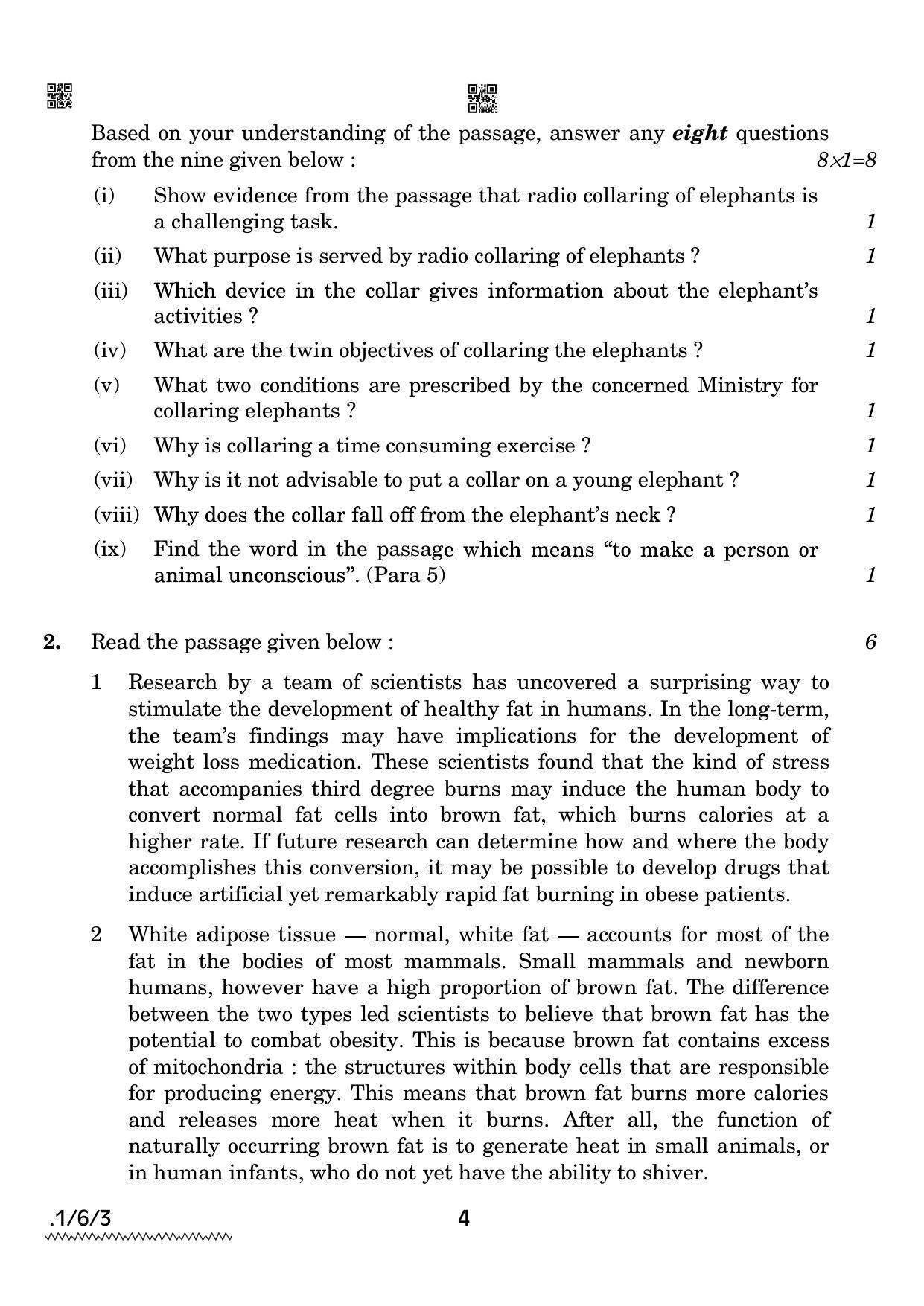 CBSE Class 12 1-6-3 ENGLISH CORE 2022 Compartment Question Paper - Page 4