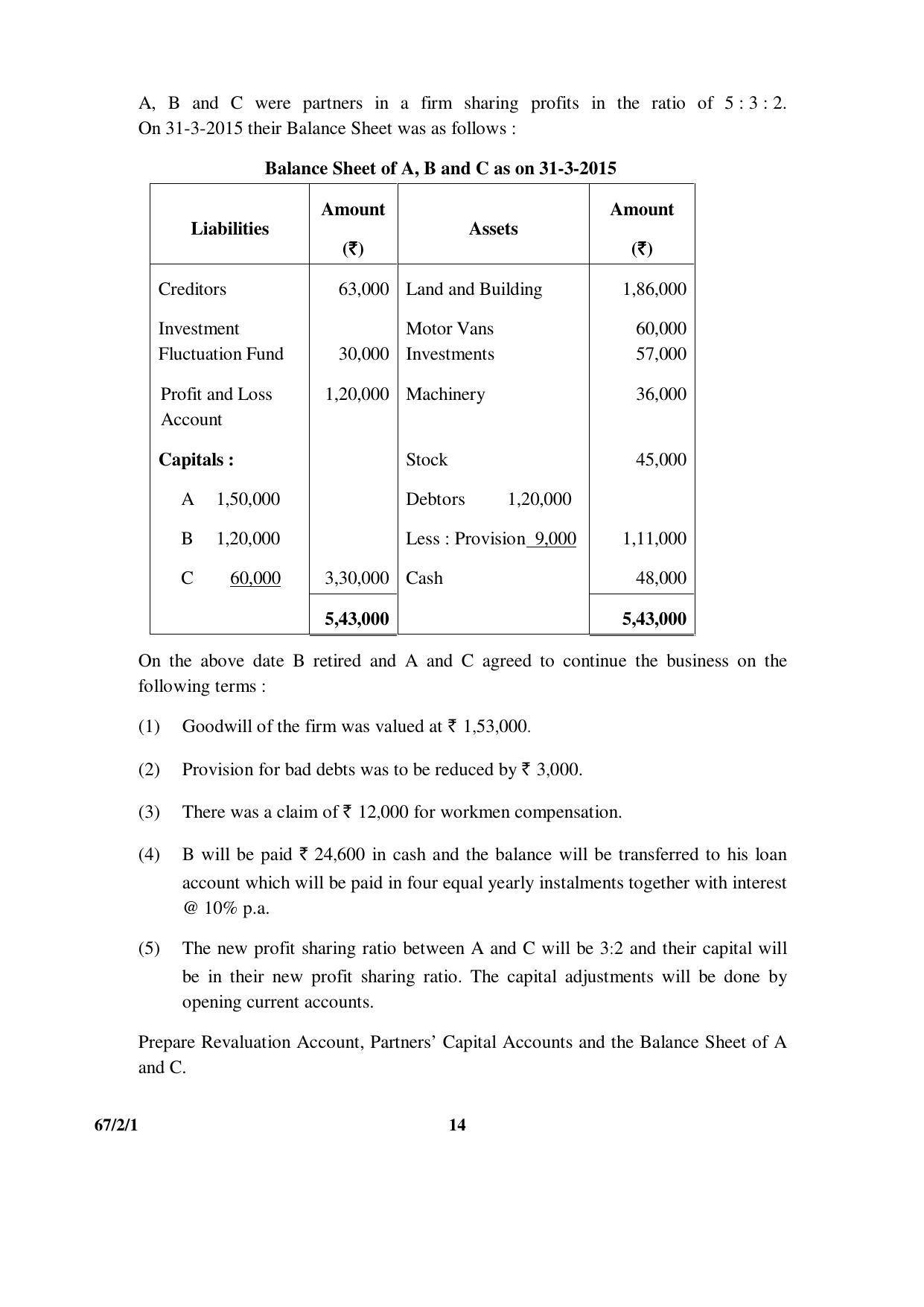 CBSE Class 12 67-2-1 _Accountancy_ 2016 Question Paper - Page 14