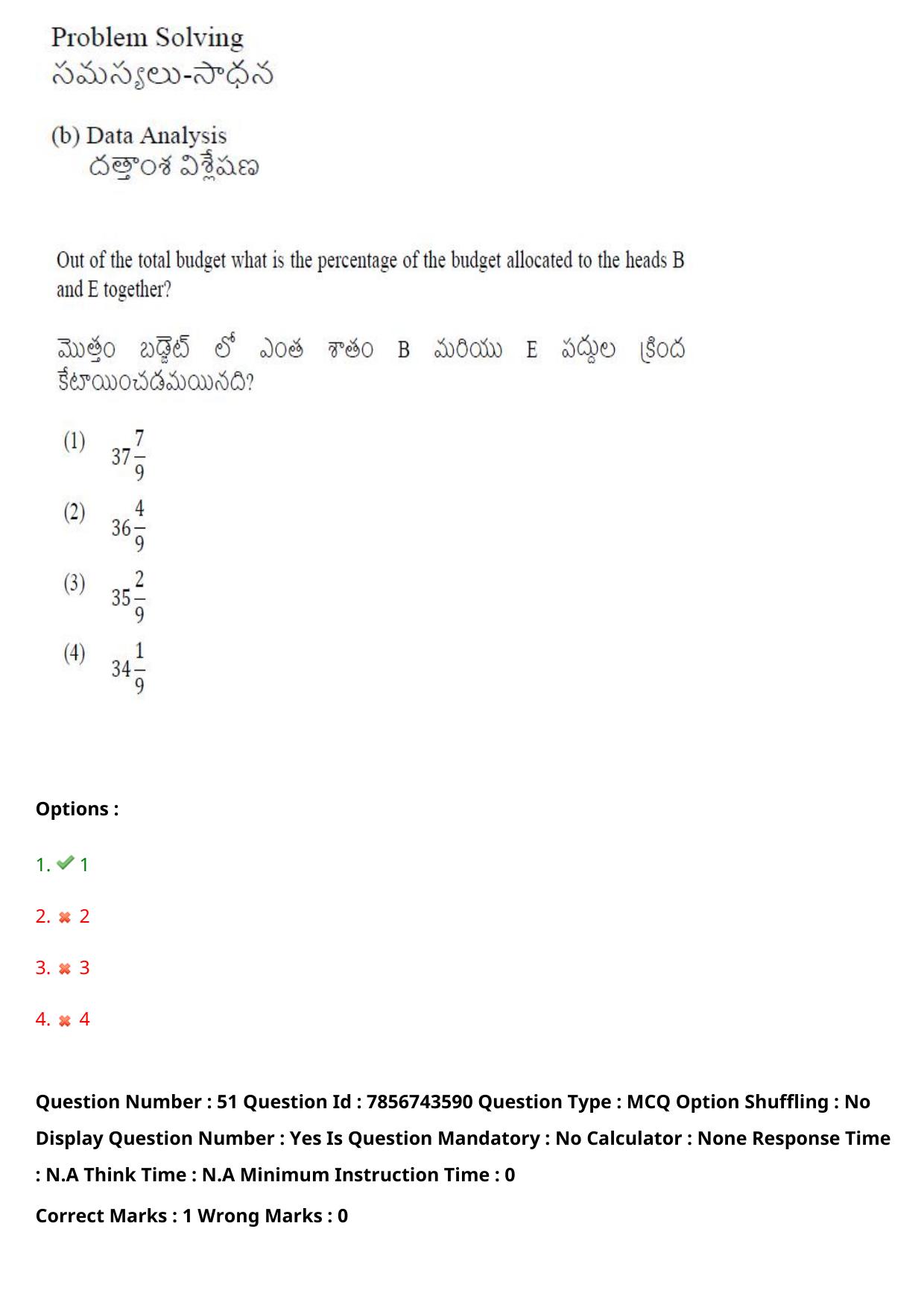 TS ICET 2023 27th May 2023 Afternoon - PRELIMINARY Question Papers - Page 54