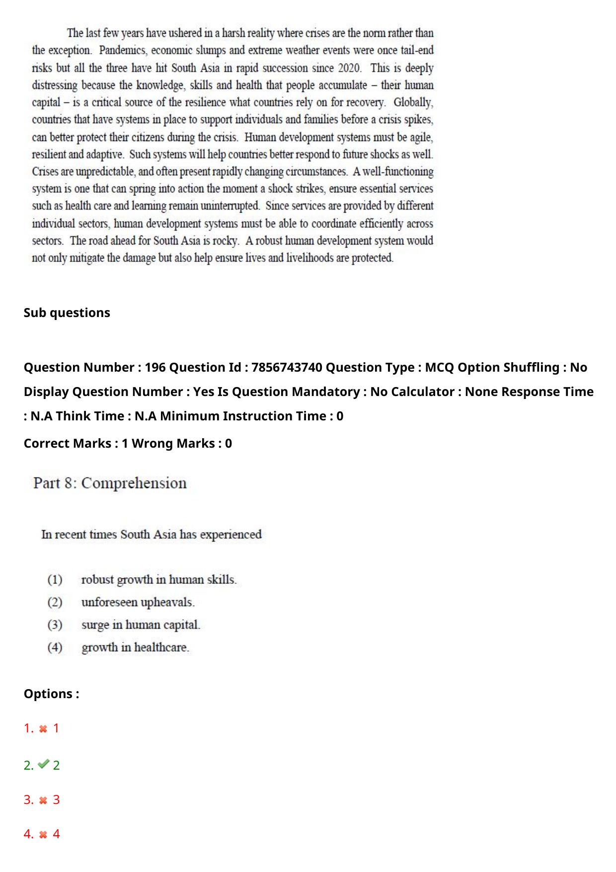 TS ICET 2023 27th May 2023 Afternoon - PRELIMINARY Question Papers - Page 134