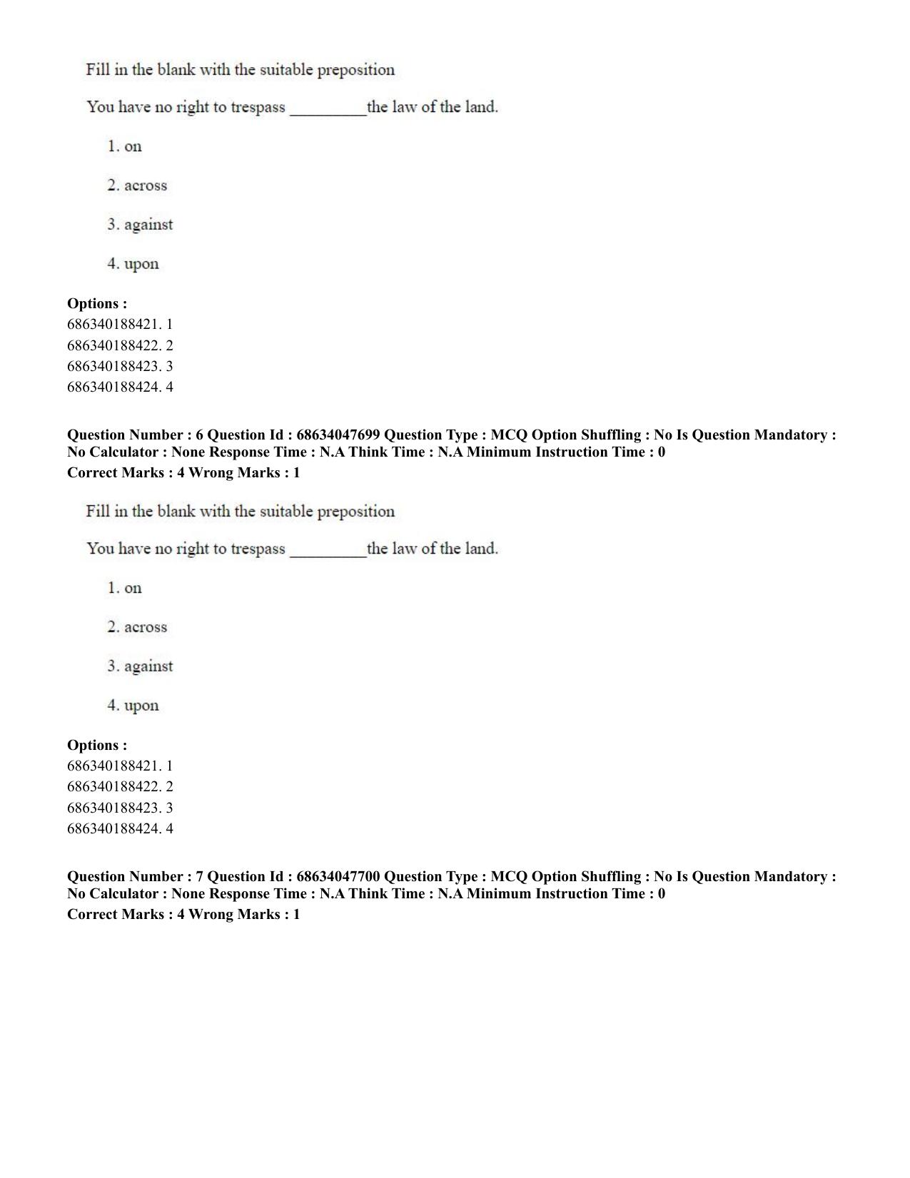 CUET 2023 SCQP02 - Agro-forestry (Eng) Shift 2 Question Papers - Page 7