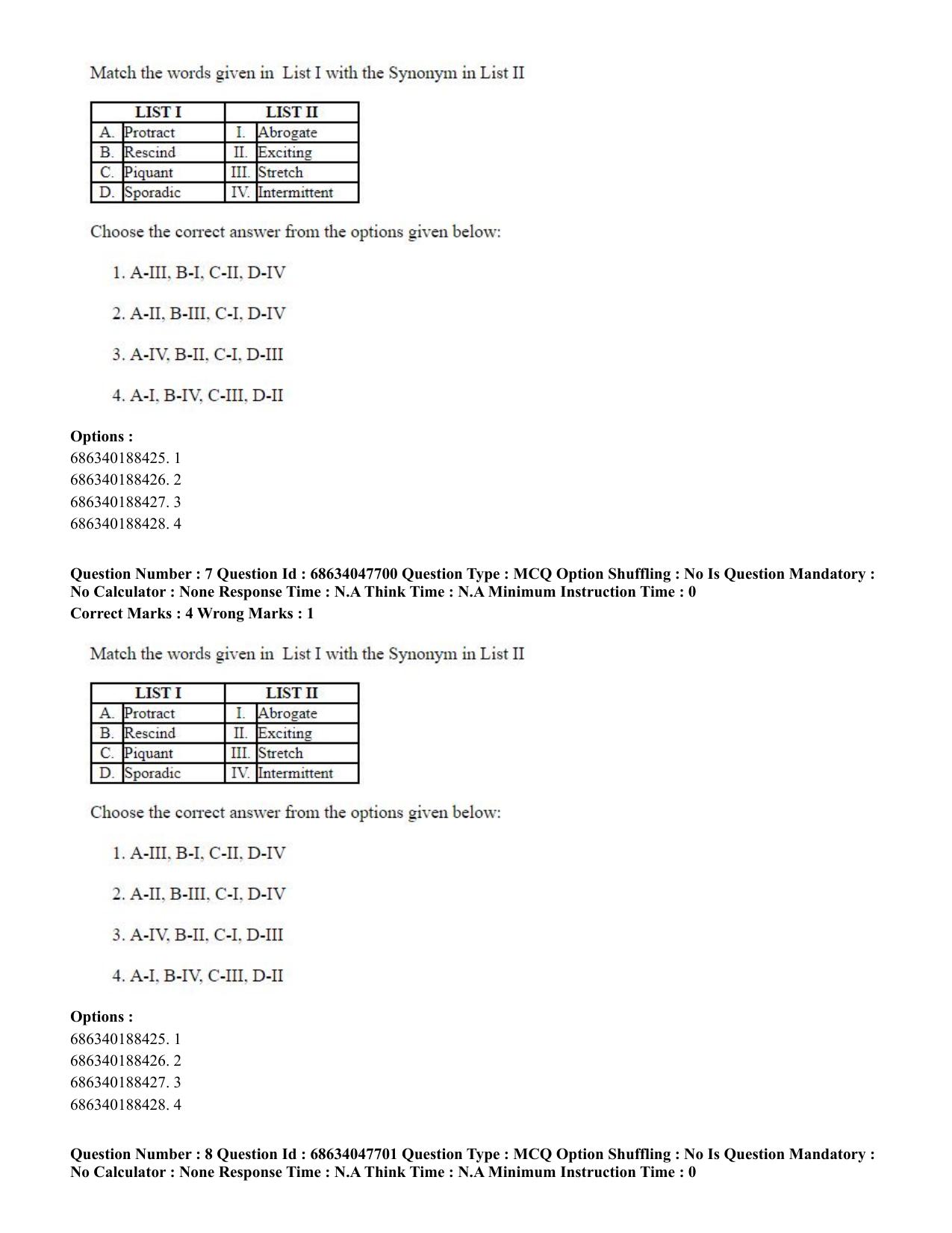 CUET 2023 SCQP02 - Agro-forestry (Eng) Shift 2 Question Papers - Page 8