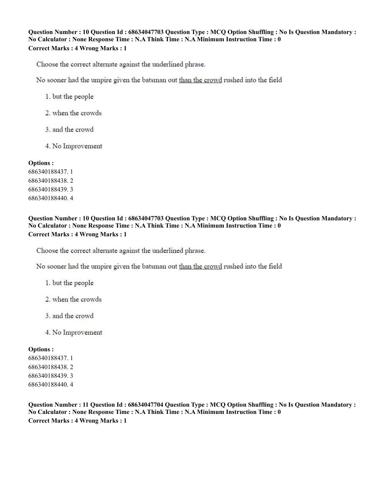 CUET 2023 SCQP02 - Agro-forestry (Eng) Shift 2 Question Papers - Page 11