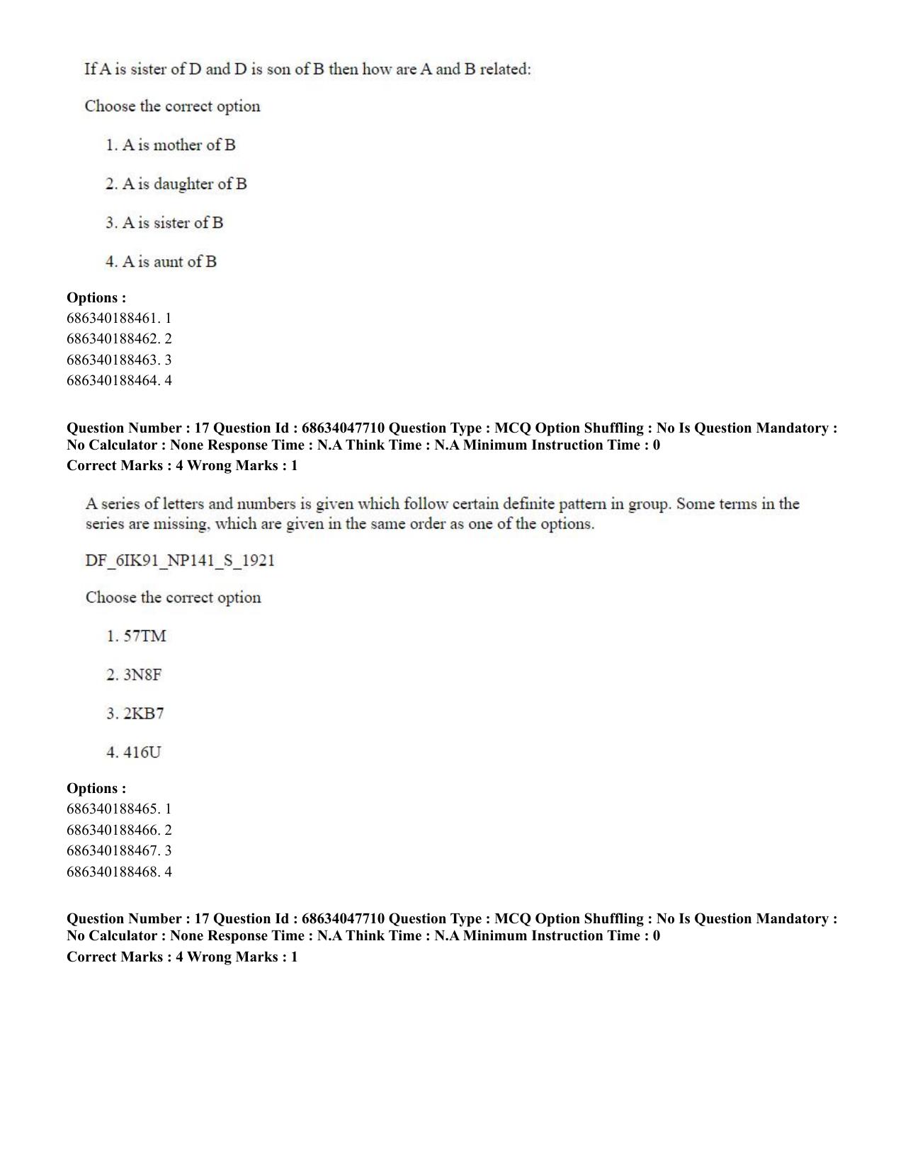 CUET 2023 SCQP02 - Agro-forestry (Eng) Shift 2 Question Papers - Page 17