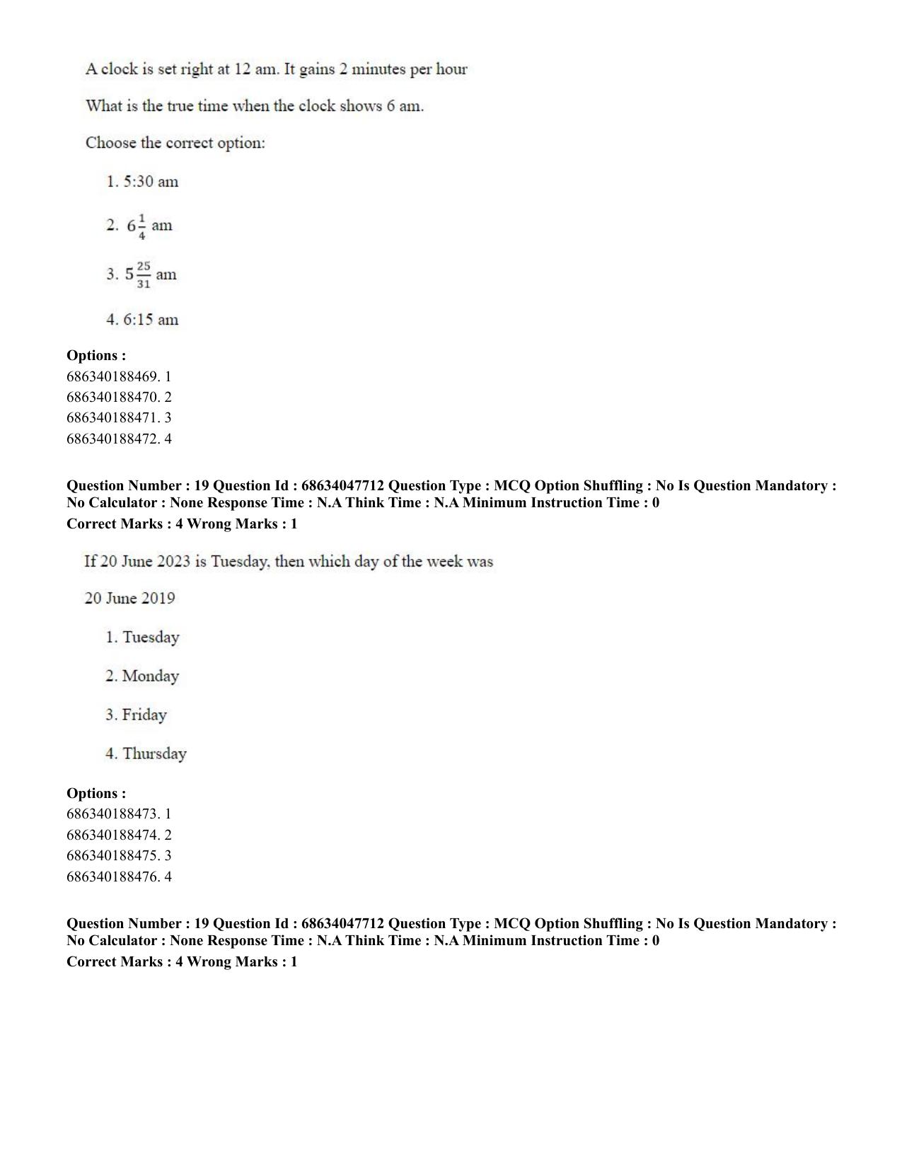 CUET 2023 SCQP02 - Agro-forestry (Eng) Shift 2 Question Papers - Page 19