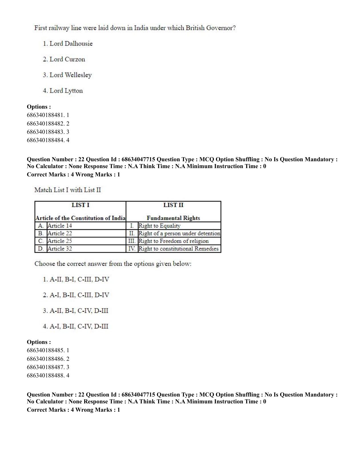 CUET 2023 SCQP02 - Agro-forestry (Eng) Shift 2 Question Papers - Page 22