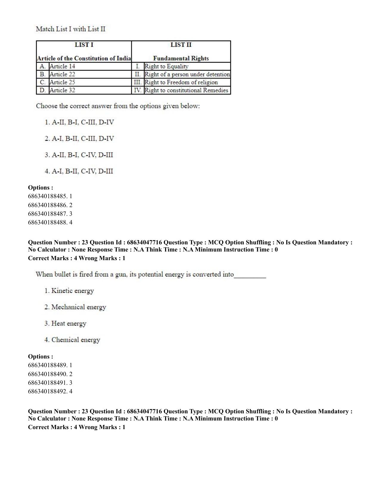 CUET 2023 SCQP02 - Agro-forestry (Eng) Shift 2 Question Papers - Page 23