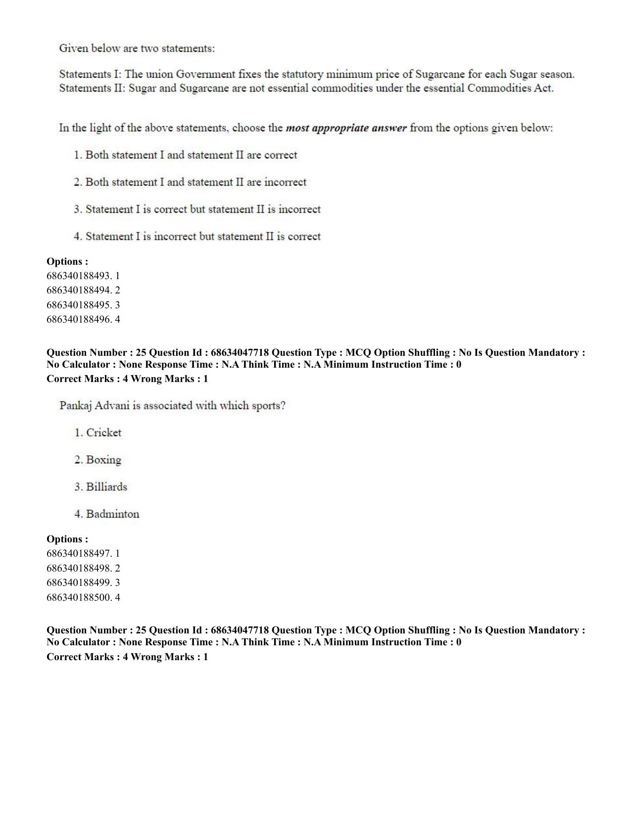 CUET 2023 SCQP02 - Agro-forestry (Eng) Shift 2 Question Papers - Page 25