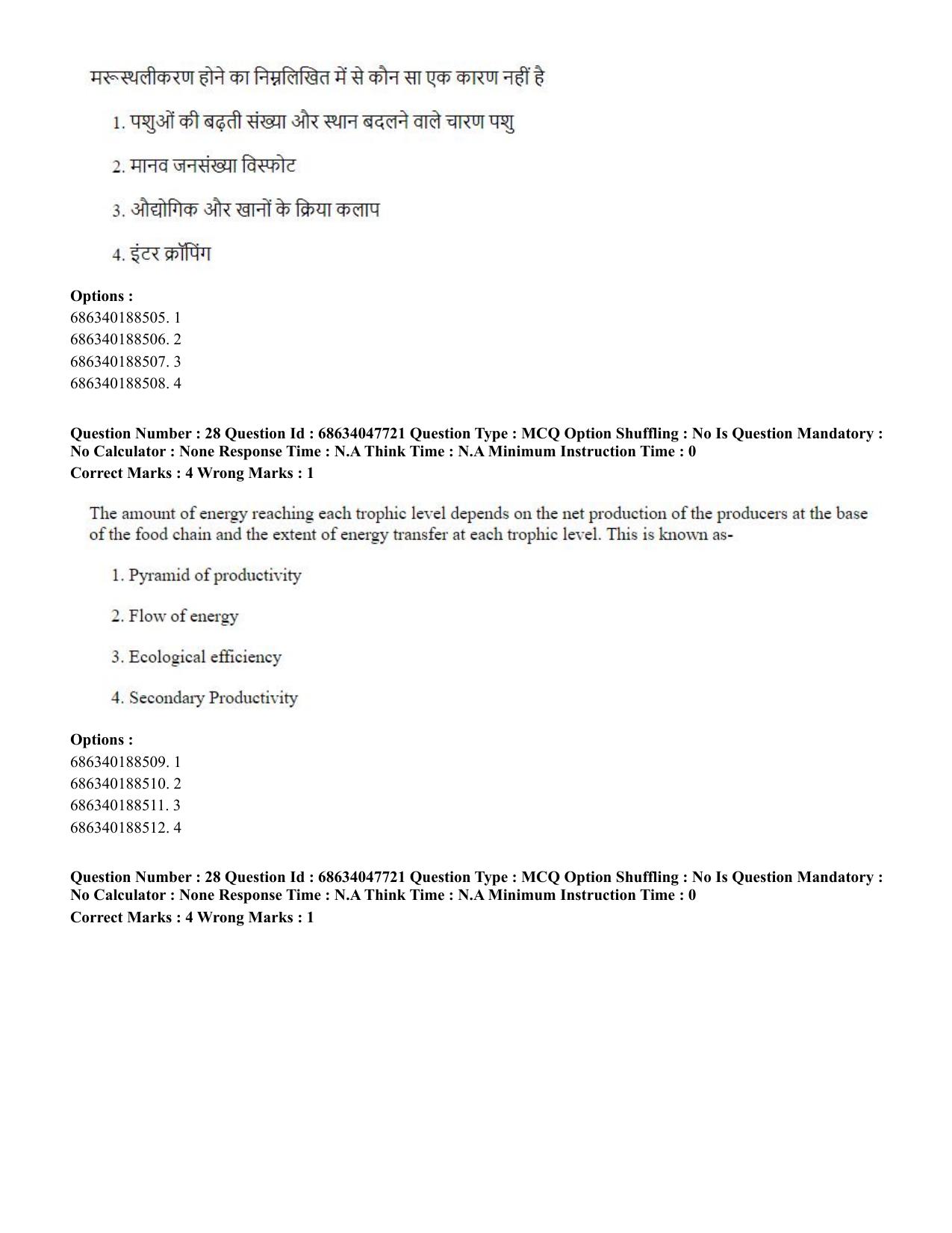CUET 2023 SCQP02 - Agro-forestry (Eng) Shift 2 Question Papers - Page 28