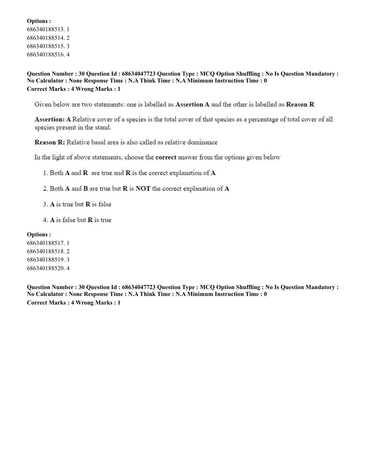 CUET 2023 SCQP02 - Agro-forestry (Eng) Shift 2 Question Papers - Page 30