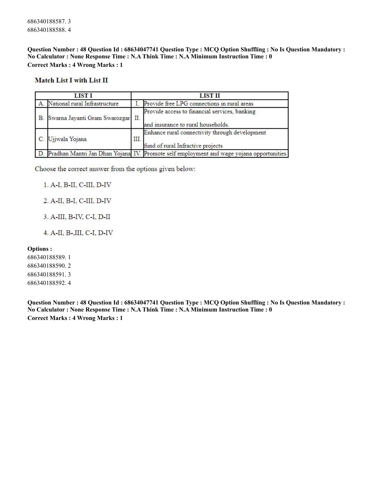 CUET 2023 SCQP02 - Agro-forestry (Eng) Shift 2 Question Papers - Page 49