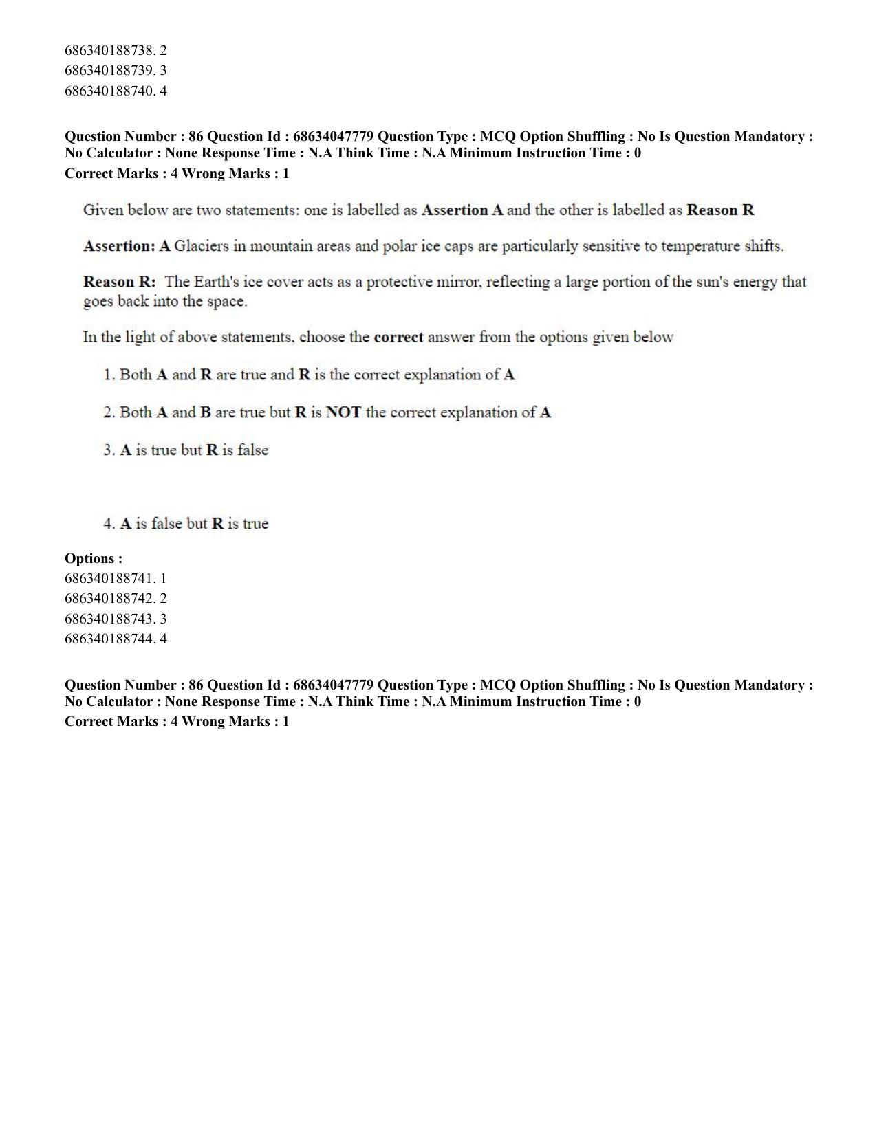 CUET 2023 SCQP02 - Agro-forestry (Eng) Shift 2 Question Papers - Page 87