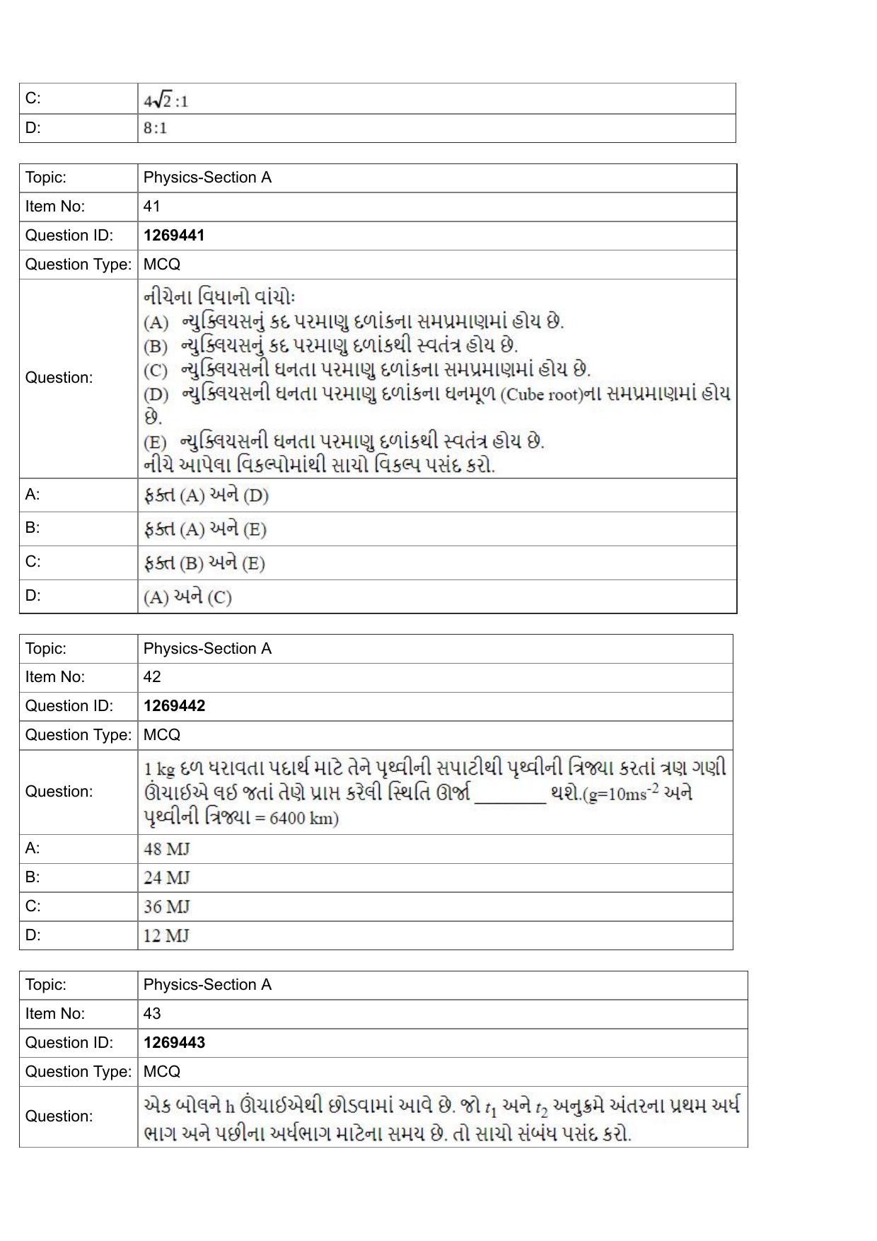 JEE Mains 2022: BTech Gujarati (Shift 2) 29-07-2022 Question Paper - Page 15