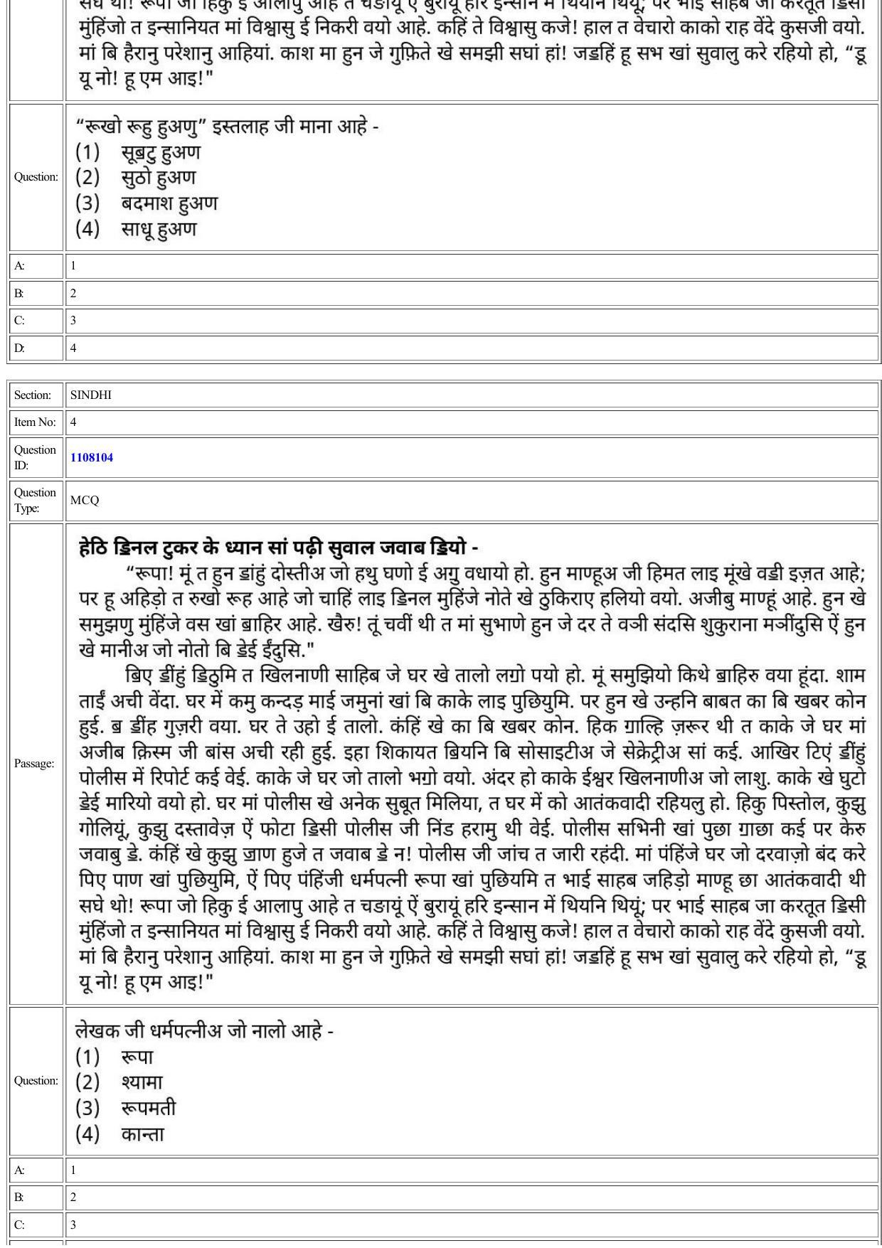 CUET 2022 Question Paper of Sindhi - Page 3