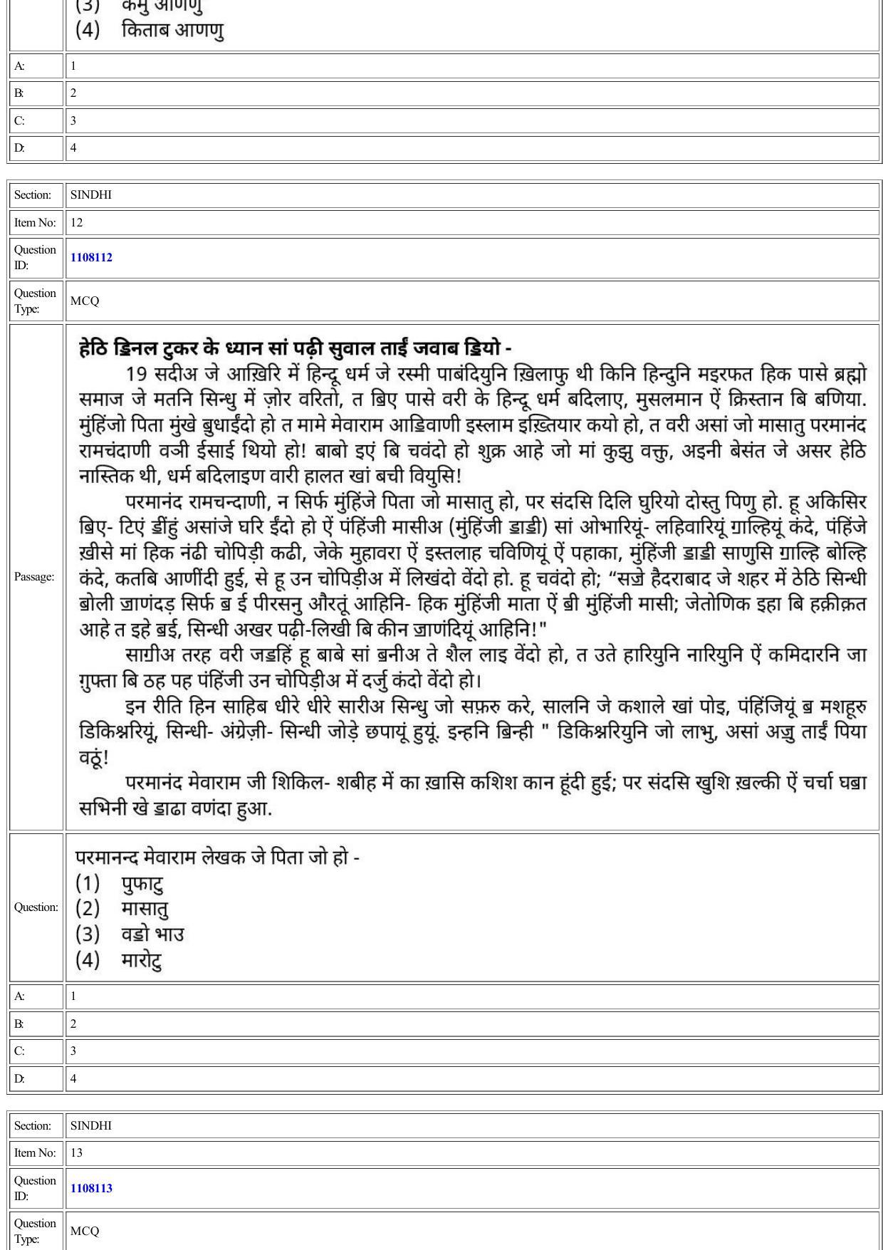CUET 2022 Question Paper of Sindhi - Page 9