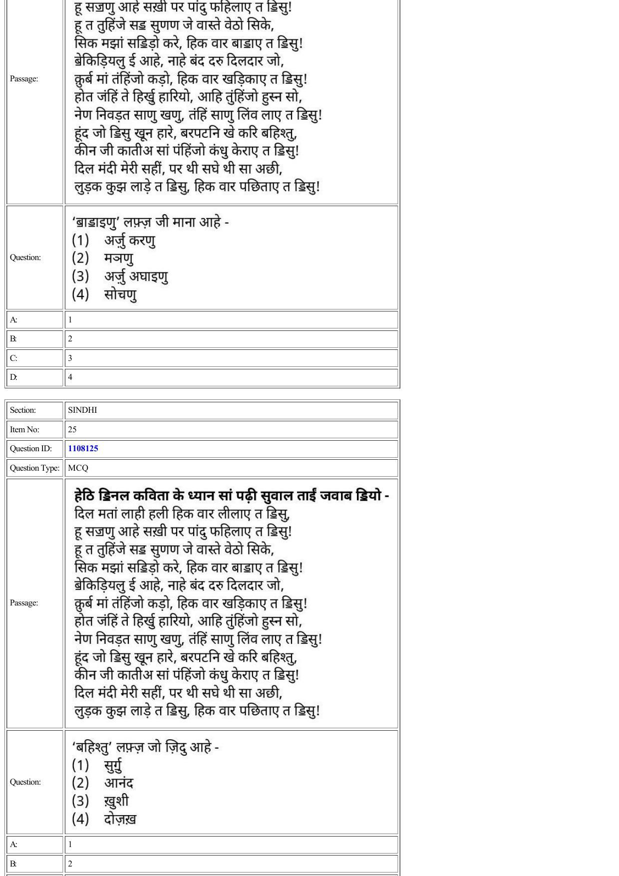 CUET 2022 Question Paper of Sindhi - Page 18