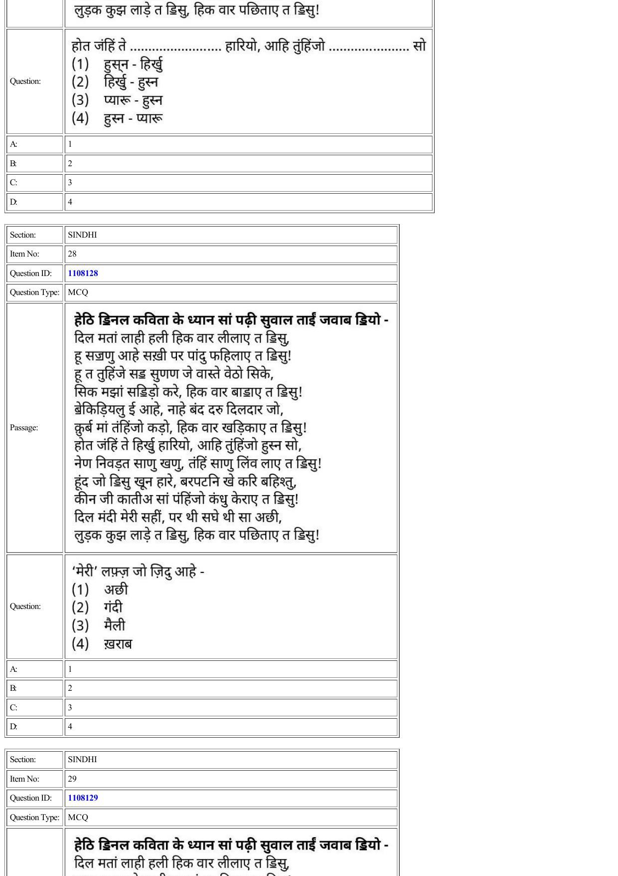 CUET 2022 Question Paper of Sindhi - Page 20