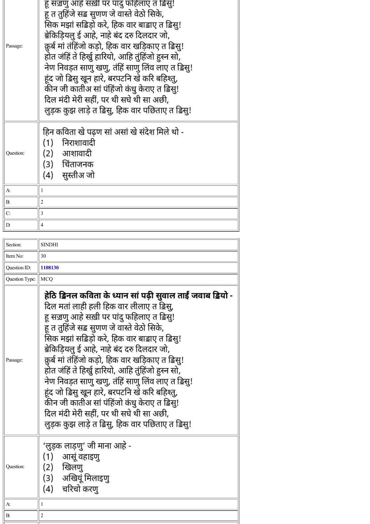 CUET 2022 Question Paper of Sindhi - Page 21