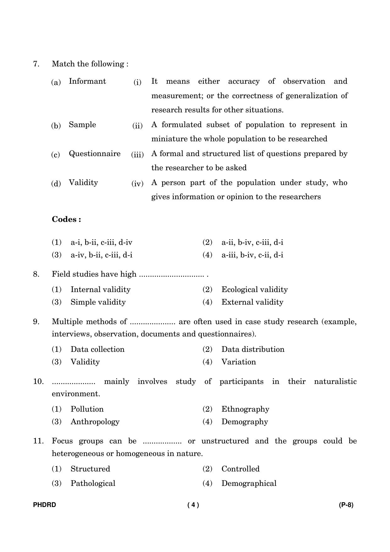 IGNOU PhD Entrance Test Ph. D. (Rural Development) Entrance Test, July, 2023 Question Paper - Page 5