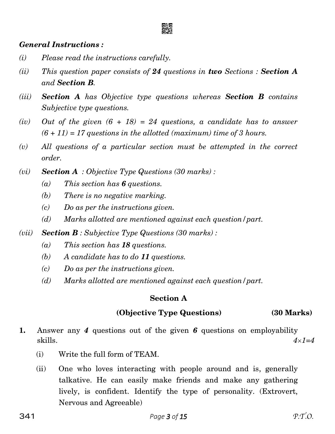 CBSE Class 12 Typography & Computer Applications (Compartment) 2023 Question Paper - Page 3