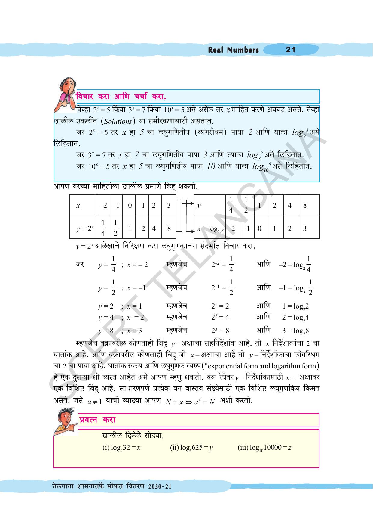 TS SCERT Class 10 Maths (Marathi Medium) Text Book - Page 31