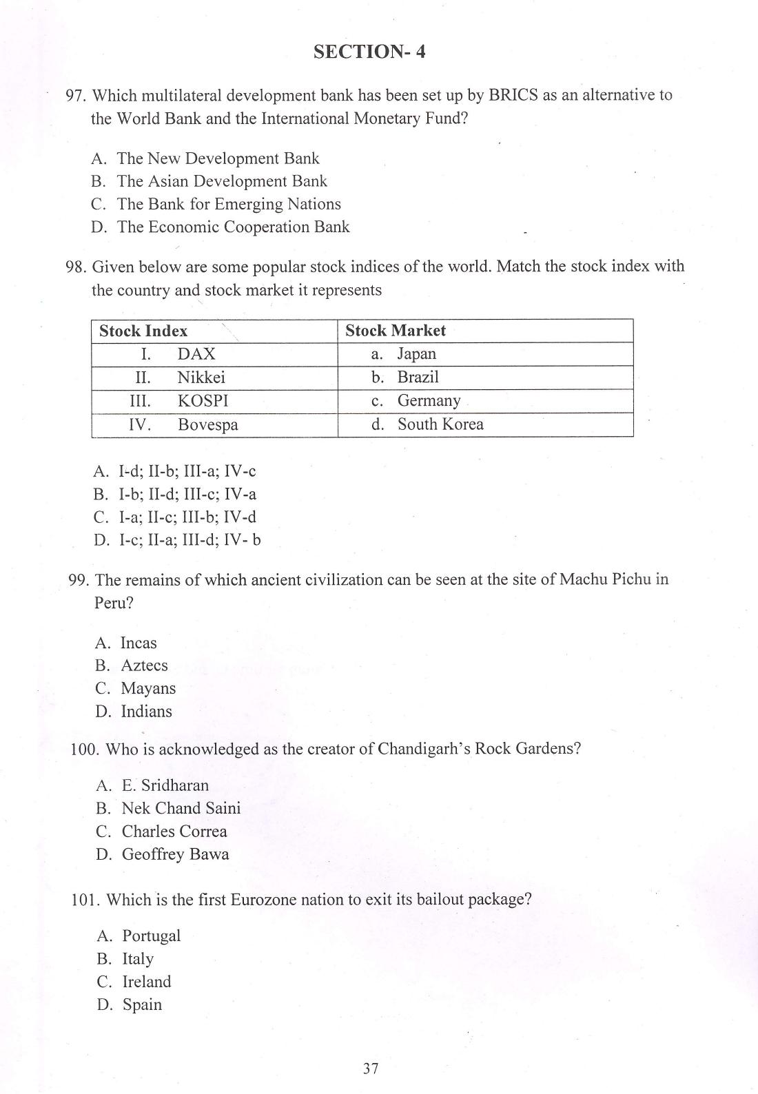 IIFT 2016 Question Paper - Page 38