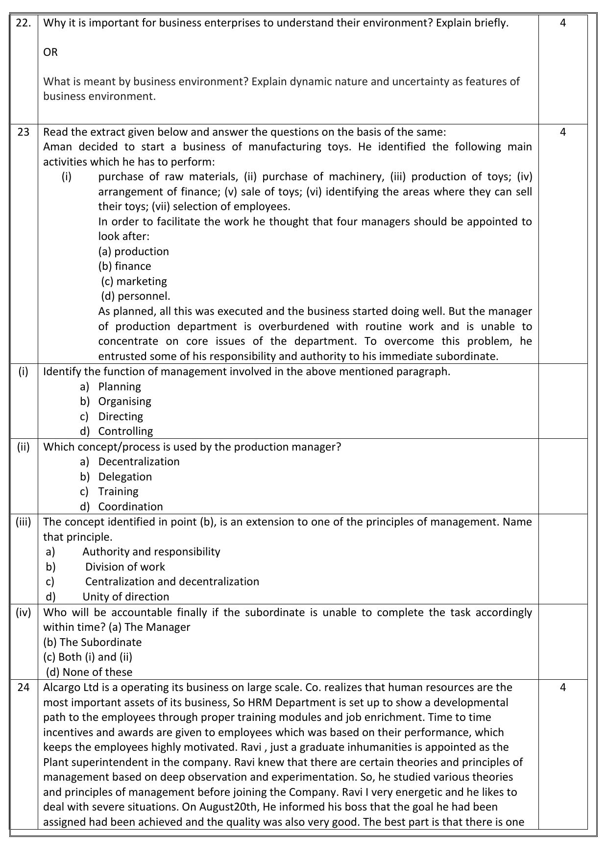 Edudel Class 12 Business Study Sample Question Paper - Page 5