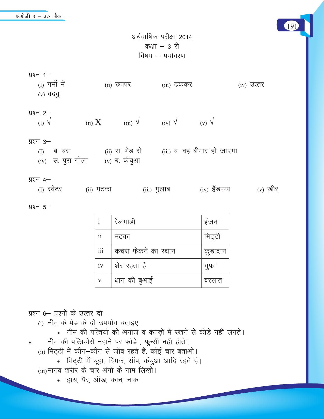Chhattisgarh Board Class 3 English Question Bank 2015-16 - Page 73