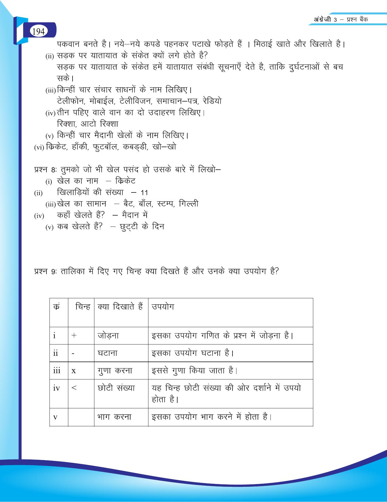 Chhattisgarh Board Class 3 English Question Bank 2015-16 - Page 76