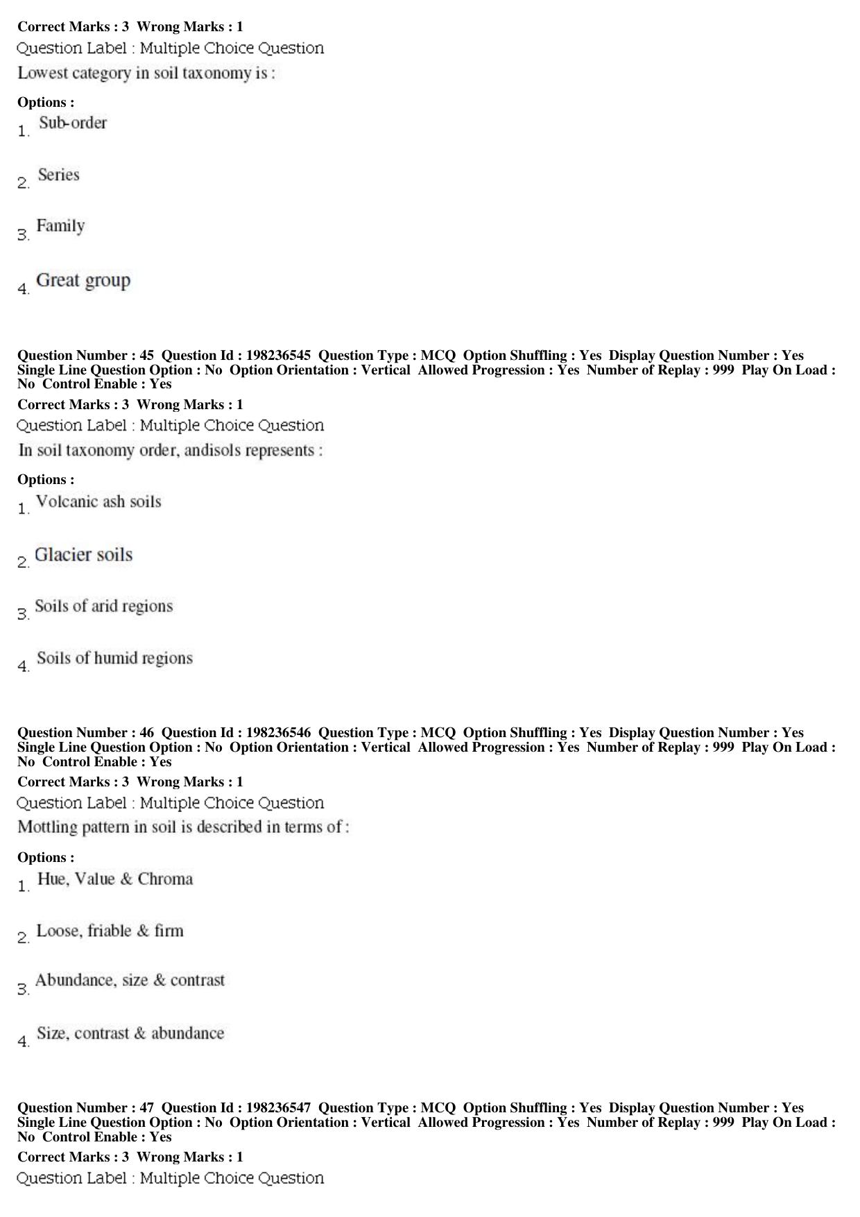 BHU RET Soil Sc. Agri Chem. 2019 Question Paper  - Page 17